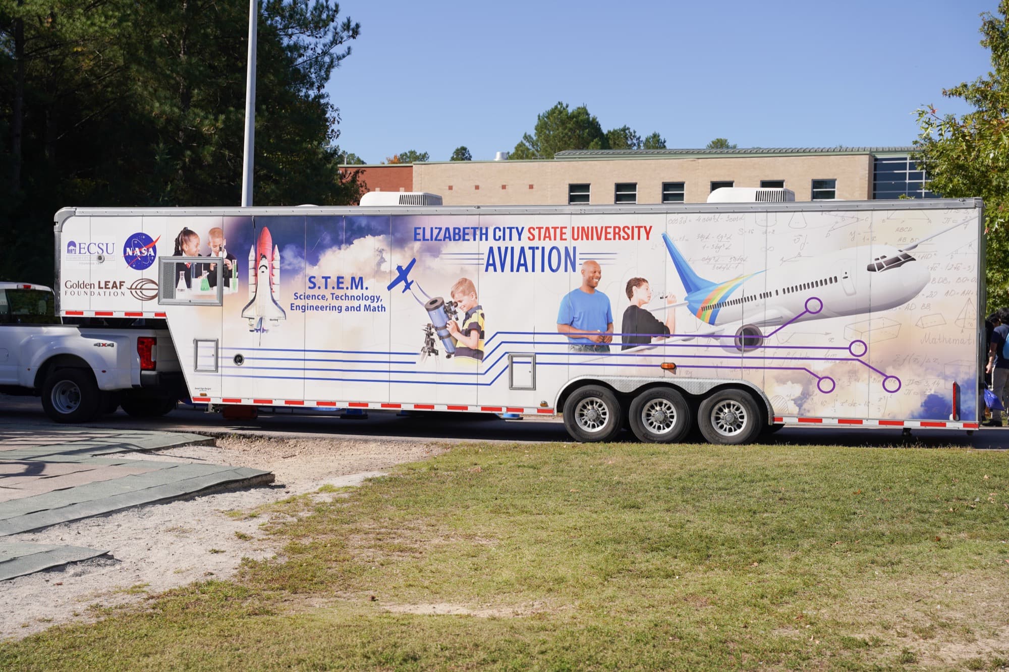 Students engaging with aviation tech