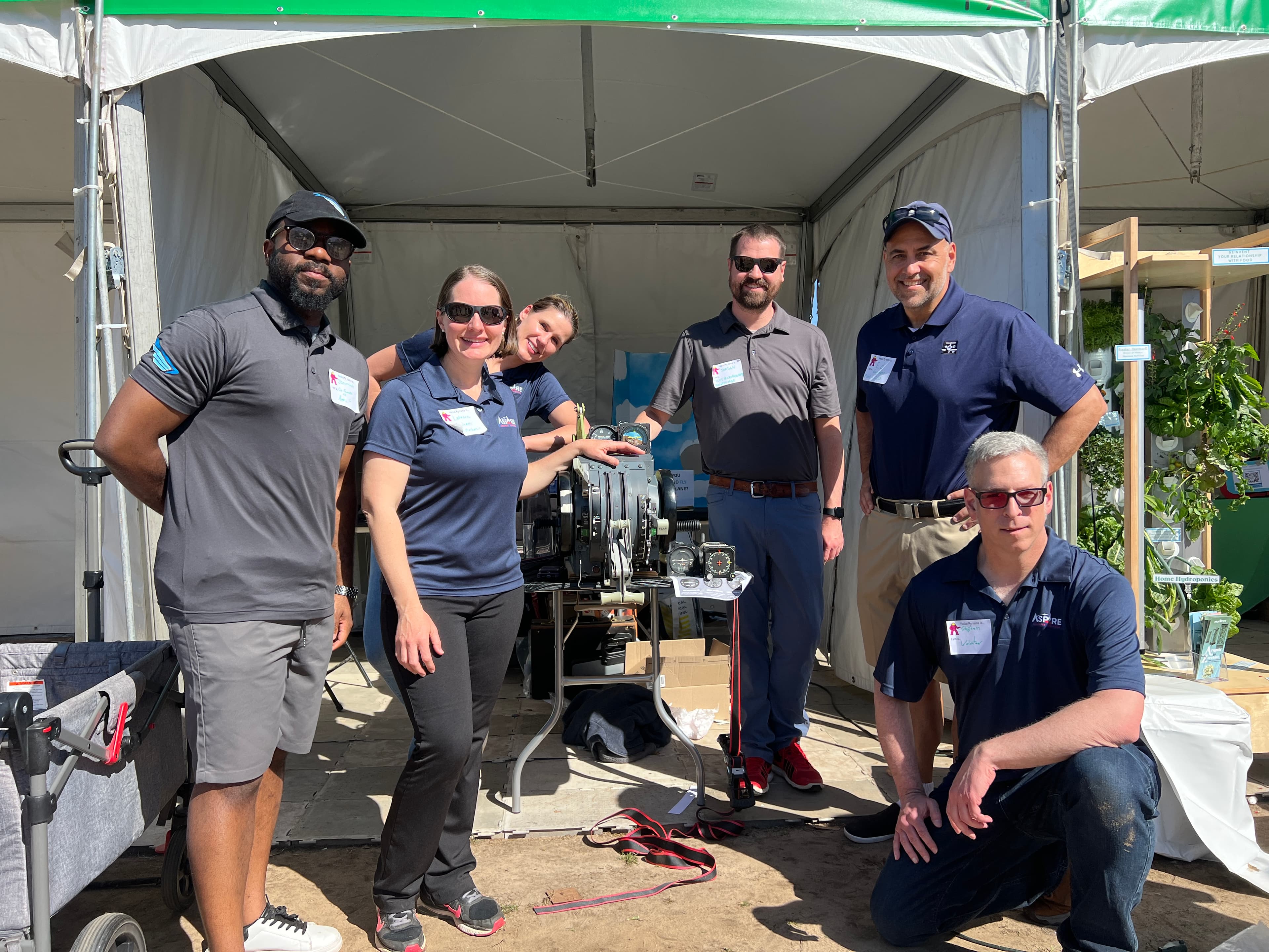 Team demonstration at booth