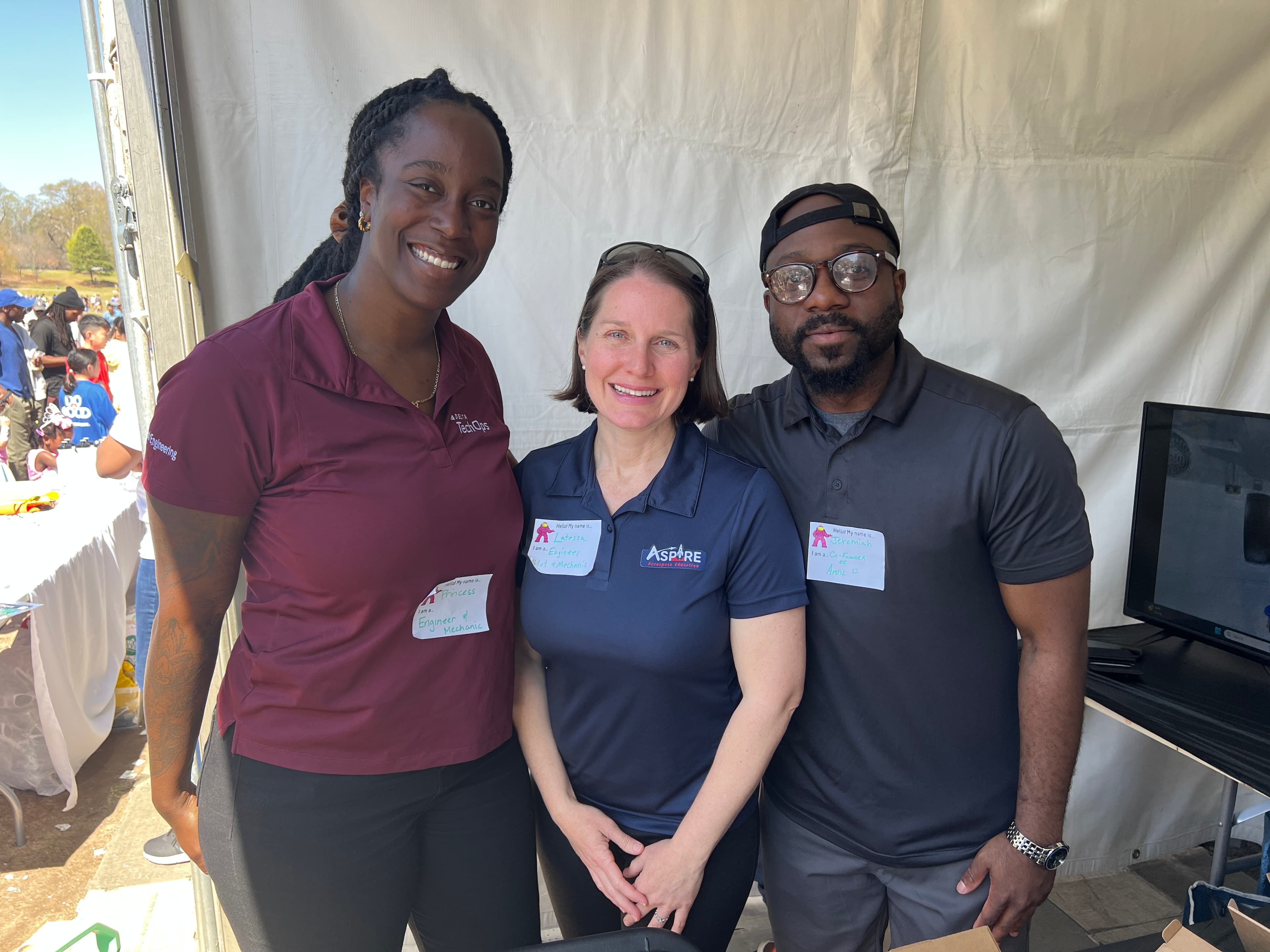 Young learners at the booth