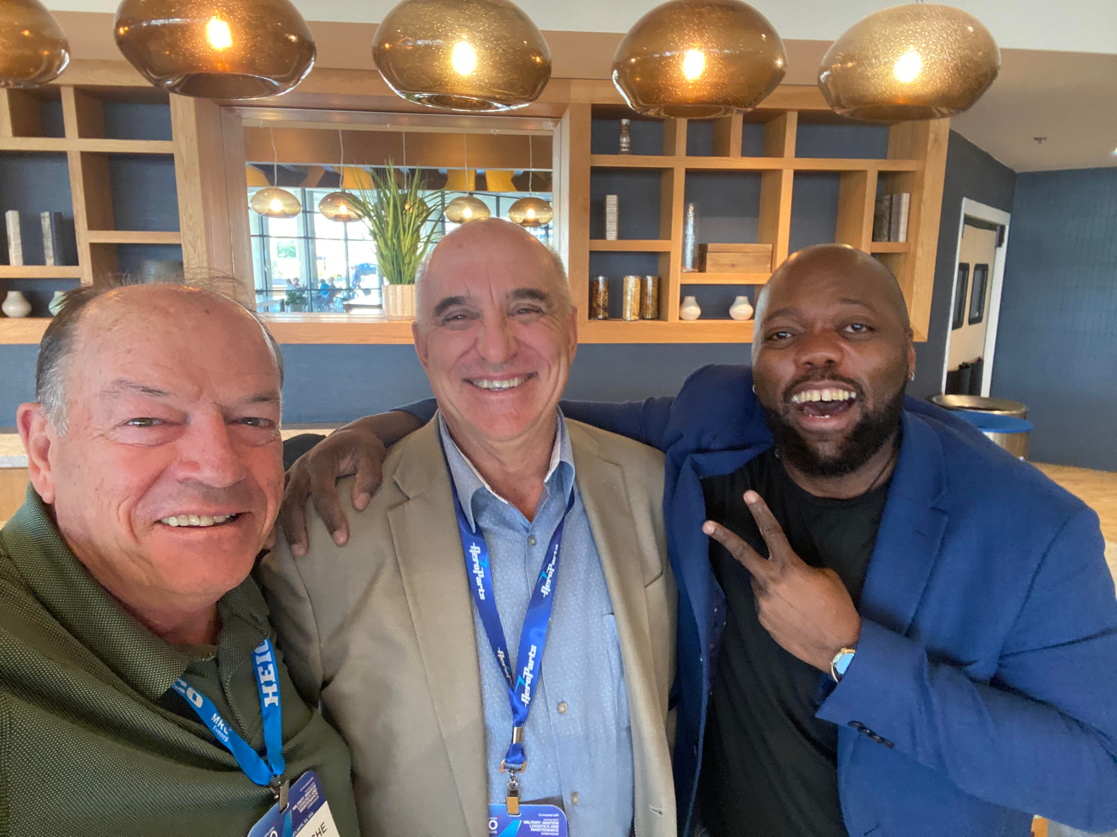 Students visiting AMTIL booth at MRO